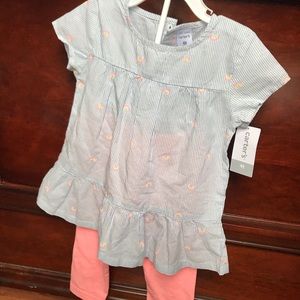 NWT Carter’s toddler girl 2piece outfit